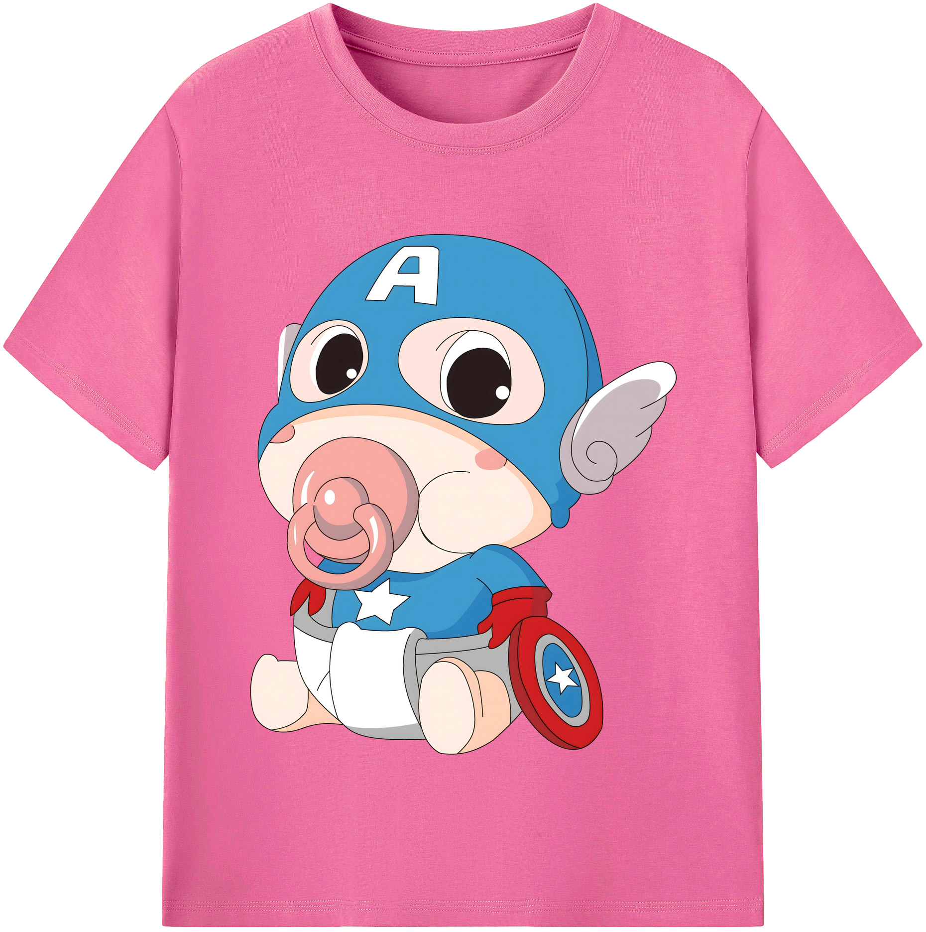 （画像用） アベンジャーズ The Avengers レディースカジュアルプリントTシャツ（綿100％）